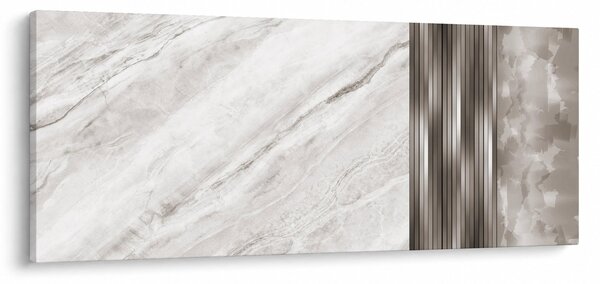 Slika - Mramor sa srebrnim linijama (120x50 cm)