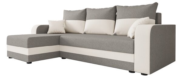 Kutna garnitura Harmony L Bis (svijetlosiva + bijela) (L)