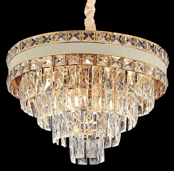 Visilica s kristalima G048-CP 50CM GOLD