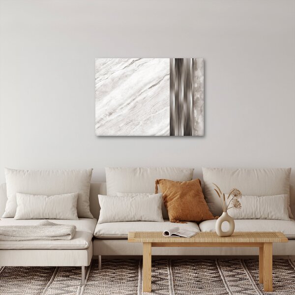 Slika - Mramor sa srebrnim linijama (70x50 cm)