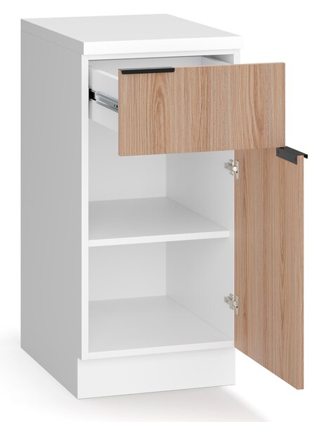 Blumfeldt WoodVista ormarić s ladicama | Robusna MDF radna ploča | Soft-close šarke | Aluminijski ručkovi