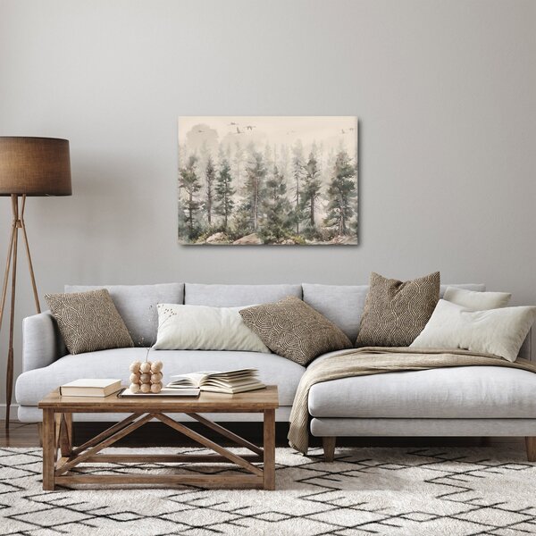Slika - Borova šuma I., akvarel (70x50 cm)