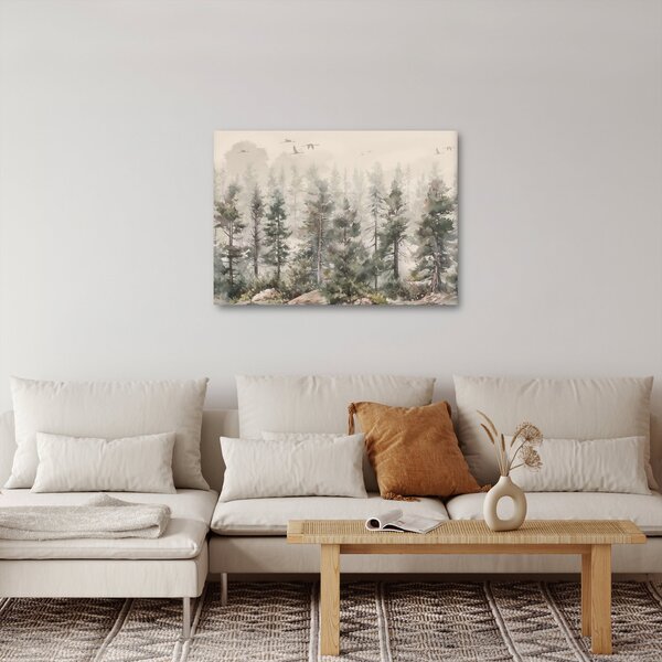 Slika - Borova šuma I., akvarel (70x50 cm)