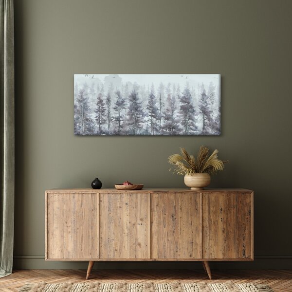 Slika - Borova šuma II., akvarel (120x50 cm)