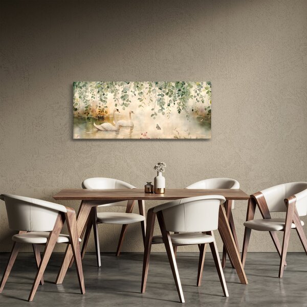 Slika - Jezero, akvarel (120x50 cm)