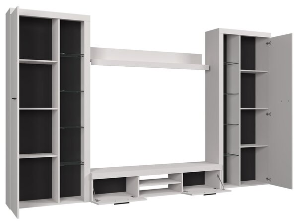 Set za dnevni boravak Rokara XL (bijela) (bijela LED rasvjeta)