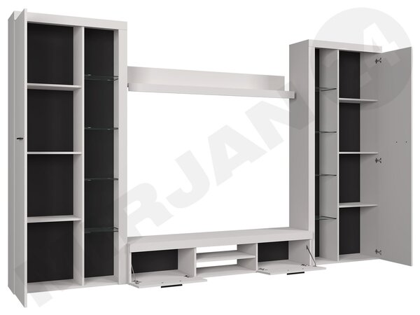 Set za dnevni boravak Rokara XL (bijela) (bijela LED rasvjeta)