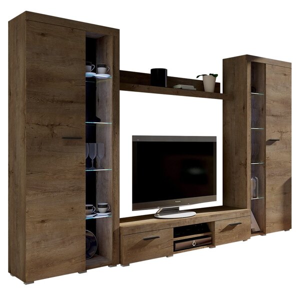 Set za dnevni boravak Rokara XL (bijela) (bijela LED rasvjeta)