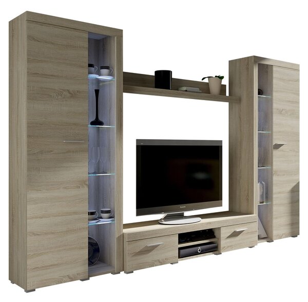 Set za dnevni boravak Rokara XL (bijela) (bijela LED rasvjeta)