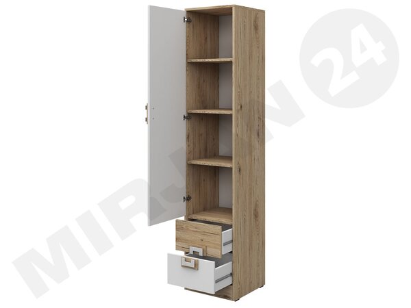 Zondo.hr Ormar s policama Niles NI05 (svijetli hrast + bijela). 1058373
