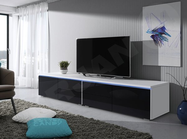 Zondo.hr TV stolić Coral XI Double (bijela + crni sjaj). 1058399
