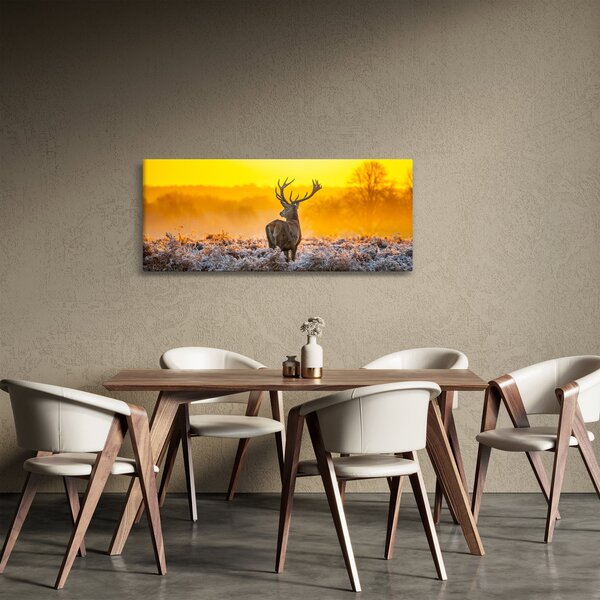 Slika - Jelen u izlasku sunca (120x50 cm)