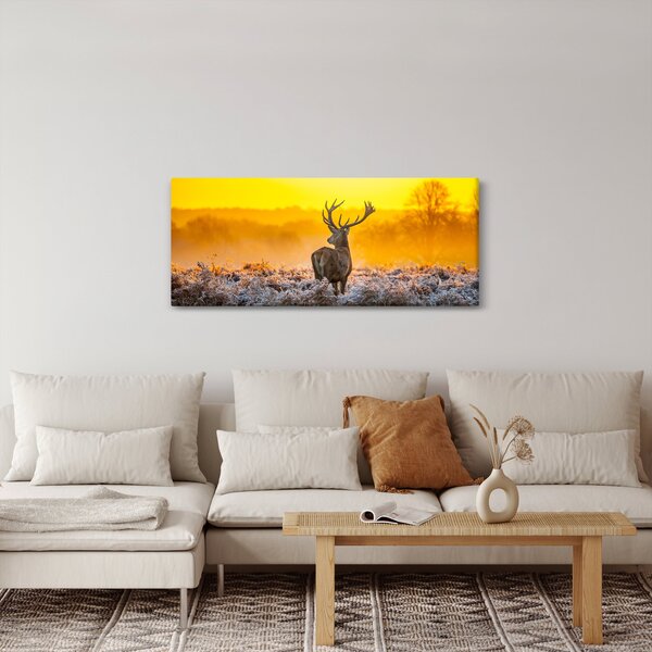 Slika - Jelen u izlasku sunca (120x50 cm)