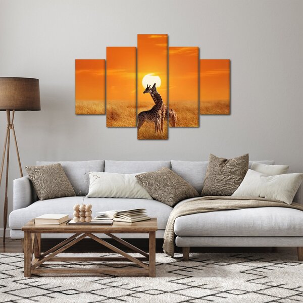 Slika - Žirafe u nacionalnom parku Serengeti (150x105 cm)