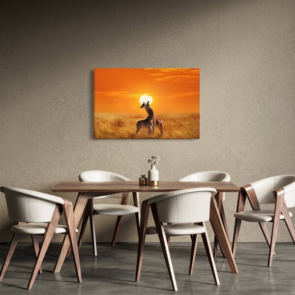 Slika - Žirafe u nacionalnom parku Serengeti (90x60 cm)