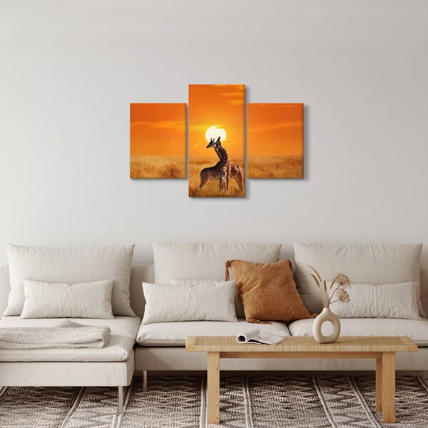 Slika - Žirafe u nacionalnom parku Serengeti (90x60 cm)