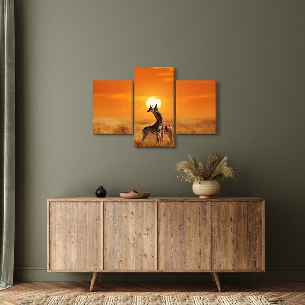 Slika - Žirafe u nacionalnom parku Serengeti (90x60 cm)