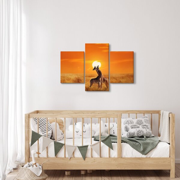 Slika - Žirafe u nacionalnom parku Serengeti (90x60 cm)