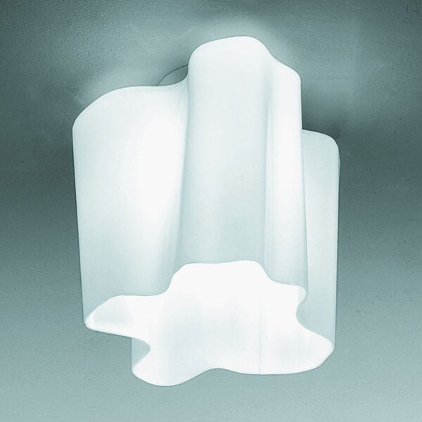 Artemide Logico Mini stropna svjetiljka 28x28 cm, prigušiva, Bijela, Dnevni boravak/blagovaonica, Staklo