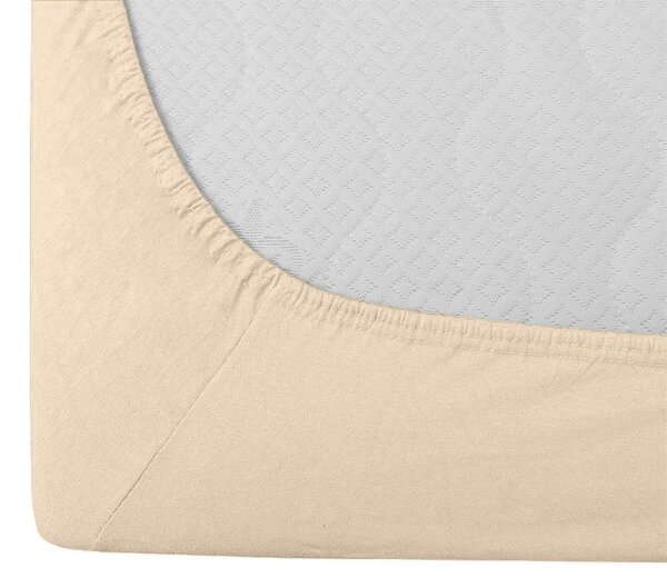 Jersey plahta svijetlo bež 90 x 200 cm