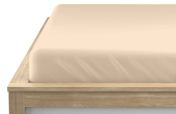 Jersey plahta svijetlo bež 90 x 200 cm