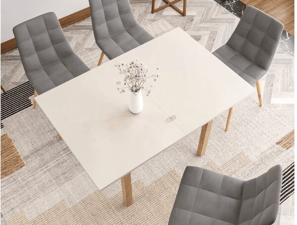 Proširivi blagovaonski stol FLIP 80(160)X80 cm, kašmir/dub Cremona Torro