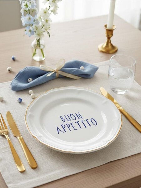 Sinsay - Keramički tanjur s natpisom Buon Appetito