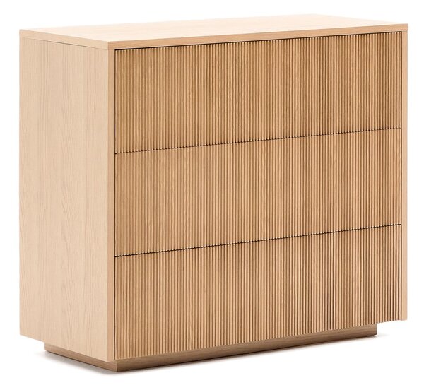 Komoda u dekoru hrasta u prirodnoj boji 90x79x50 cm Helvine – Kave Home