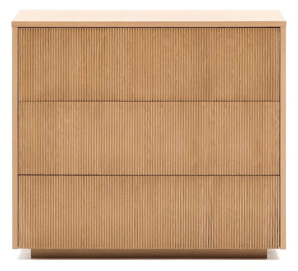 Komoda u dekoru hrasta u prirodnoj boji 90x79x50 cm Helvine – Kave Home