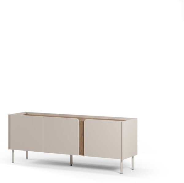 Krem/u prirodnoj boji TV komoda u dekoru hrasta 140x53x35 cm Lucile – Marckeric