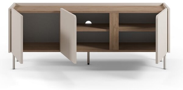 Krem/u prirodnoj boji TV komoda u dekoru hrasta 140x53x35 cm Lucile – Marckeric