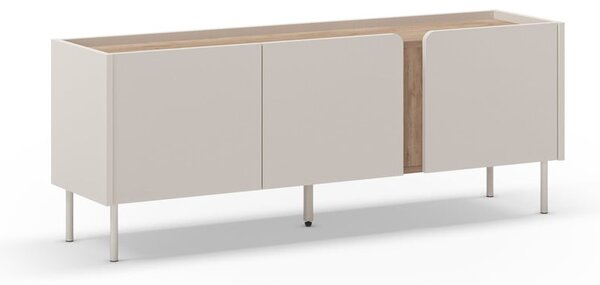 Krem/u prirodnoj boji TV komoda u dekoru hrasta 140x53x35 cm Lucile – Marckeric
