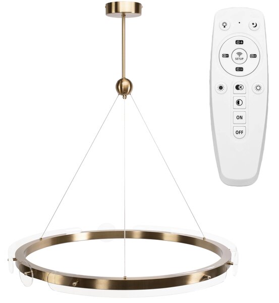 Stropna svjetiljka Hanging Loop LED APP1549-cp zlatna + daljinski