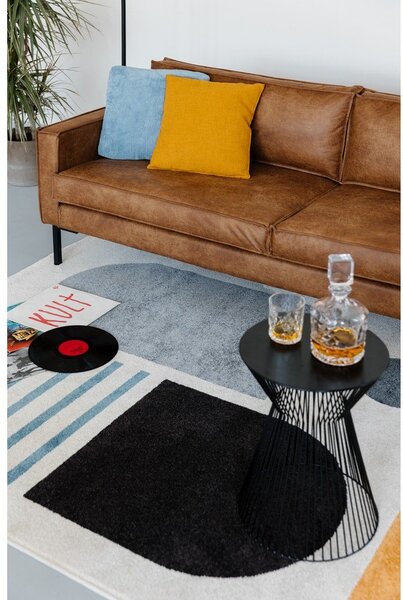 Cognac smeđa sofa od imitacije kože Scandic Rate