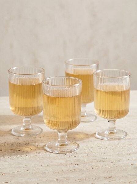 Sinsay - Rebraste čaše na stalku 4 pack
