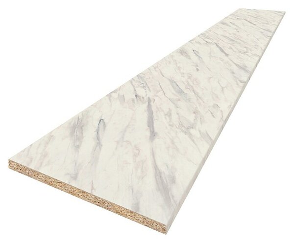 CUCINE Kuhinjska radna ploča po mjeri (Bijeli mramor, Debljina: 3,8 cm, Širina: 60 cm)