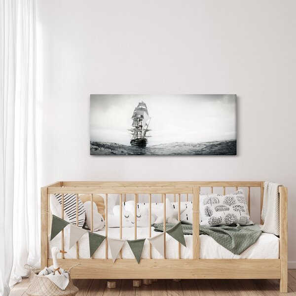 Slika - Brod koji plovi oceanom (120x50 cm)