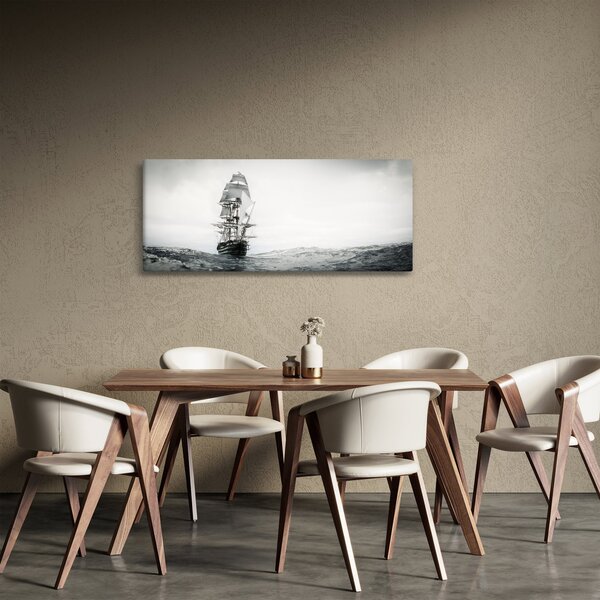 Slika - Brod koji plovi oceanom (120x50 cm)