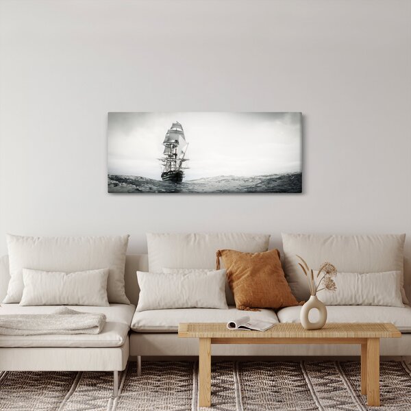 Slika - Brod koji plovi oceanom (120x50 cm)