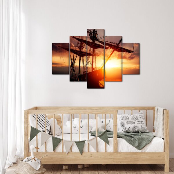 Slika - Drevni gusarski brod (150x105 cm)