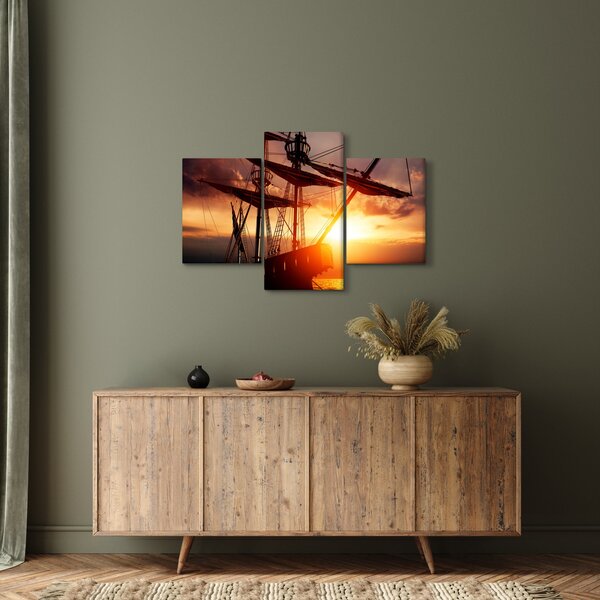 Slika - Drevni gusarski brod (90x60 cm)