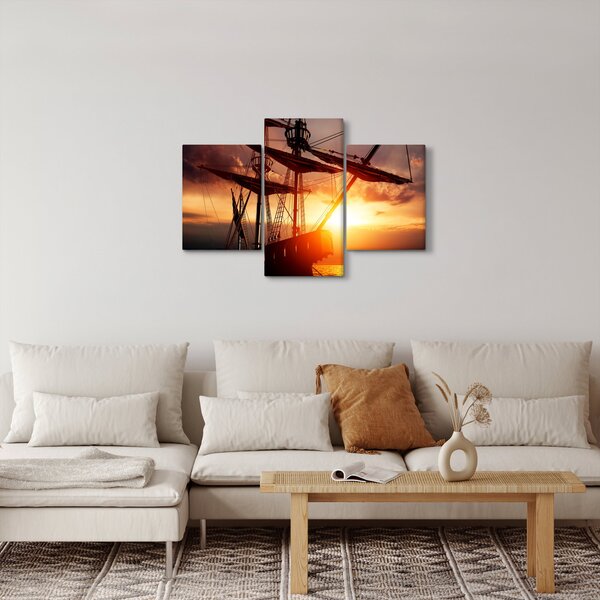 Slika - Drevni gusarski brod (90x60 cm)