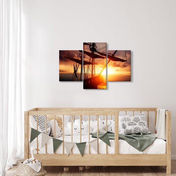 Slika - Drevni gusarski brod (90x60 cm)