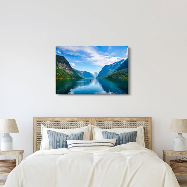 Slika - Jezero Lovatnet (90x60 cm)