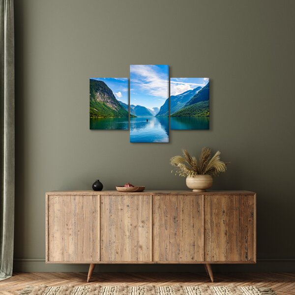 Slika - Jezero Lovatnet (90x60 cm)