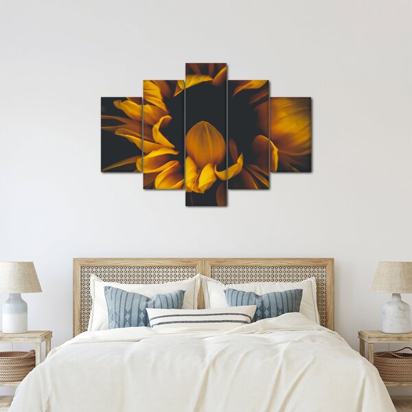 Slika - Suncokreti u crnoj pozadini (150x105 cm)