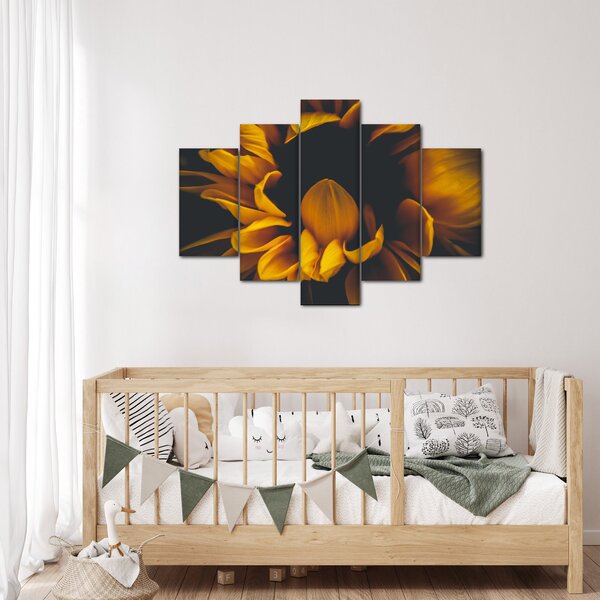 Slika - Suncokreti u crnoj pozadini (150x105 cm)