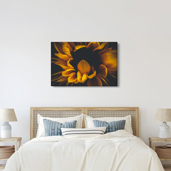 Slika - Suncokreti u crnoj pozadini (90x60 cm)