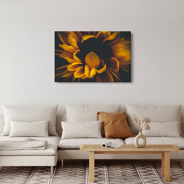 Slika - Suncokreti u crnoj pozadini (90x60 cm)