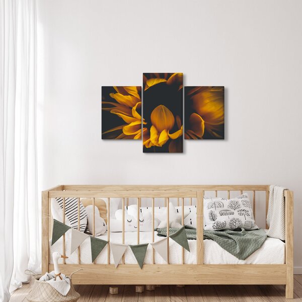 Slika - Suncokreti u crnoj pozadini (90x60 cm)